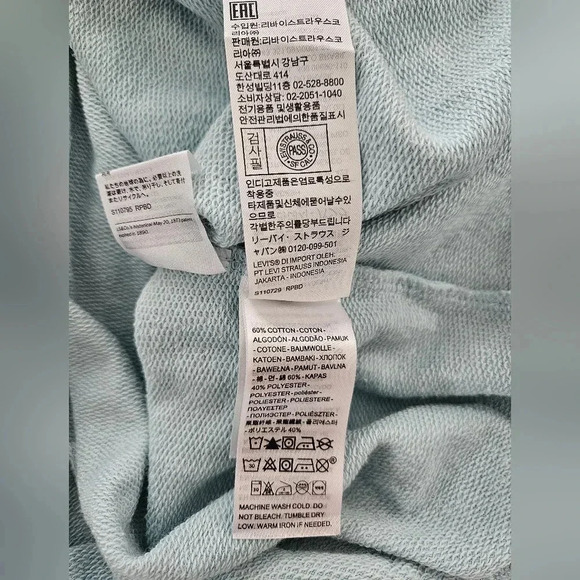 Levi's The Force of Nature Sterling Blue oversized sweater NWT Size medium - Picture 9 of 12